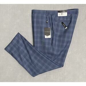 Lauren Ralph Lauren Men's 42x32 Ultraflex Dress Pant Classic Fit Blue Plaid NEW
